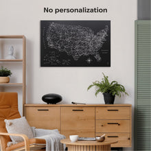 Load image into Gallery viewer, Wooden Canvas USA Map - Black