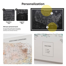 Load image into Gallery viewer, Wooden Canvas USA Map - Black