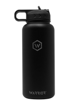 Load image into Gallery viewer, Rockwell Warrior Flask - Double Walled - Stainless Steel Flask - (BLACK)
