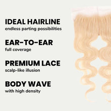 Load image into Gallery viewer, Blonde Body Wave 13x4 Transparent Lace Human Hair Frontal