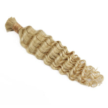Load image into Gallery viewer, Blonde Deep Wave Bulk 100% Human Braiding Hair