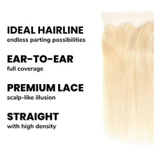 Load image into Gallery viewer, Blonde Straight 13x4 Transparent Lace Human Hair Frontal