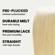 Load image into Gallery viewer, Blonde Straight 4x4 Transparent Lace Human Hair Closure
