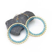 Load image into Gallery viewer, Rose Quartz Halo Earrings