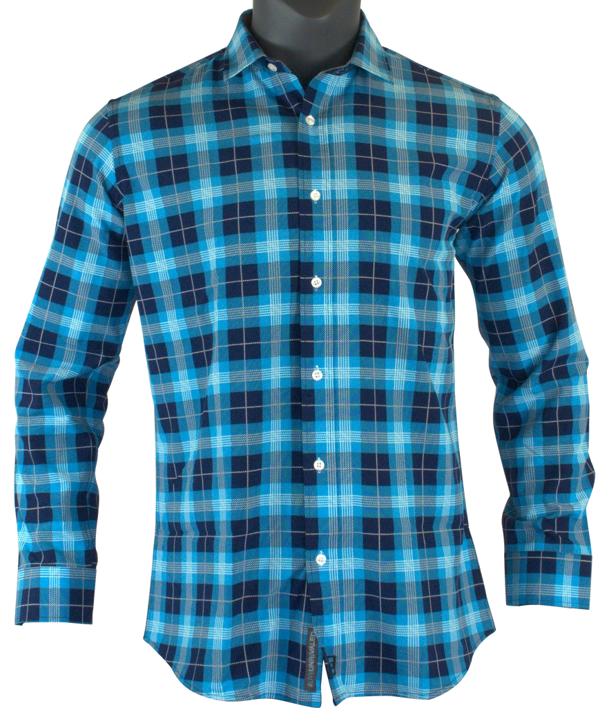 The Titan - Blue Plaid Long Sleeve