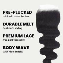 Load image into Gallery viewer, Body Wave 5x5 HD Lace Human Hair Closure