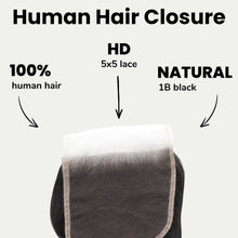 Load image into Gallery viewer, Body Wave 5x5 HD Lace Human Hair Closure
