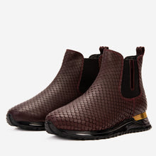Load image into Gallery viewer, The Panther Burgundy Leather Men Chelsea Boot