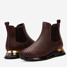 Load image into Gallery viewer, The Panther Burgundy Leather Men Chelsea Boot