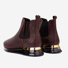 Load image into Gallery viewer, The Panther Burgundy Leather Men Chelsea Boot