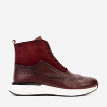 Load image into Gallery viewer, The Regent Burgundy Leather Wingtip
 Brogue Men Casual Boot