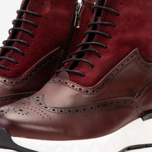 Load image into Gallery viewer, The Regent Burgundy Leather Wingtip
 Brogue Men Casual Boot