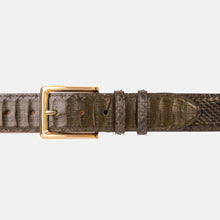 Load image into Gallery viewer, The Bethesda Green Pythn Snk Leather Belt