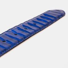 Load image into Gallery viewer, The Boss Navy Blue Pythn Snk Leather Belt