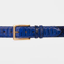 Load image into Gallery viewer, The Boss Navy Blue Pythn Snk Leather Belt