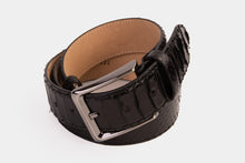 Load image into Gallery viewer, The Boss Black  python Sneak Leather Belt