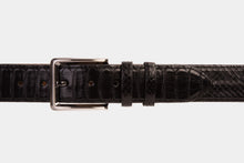 Load image into Gallery viewer, The Boss Black  python Sneak Leather Belt