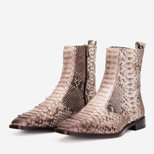 Load image into Gallery viewer, The Boss Natural Pythn Snk Zip-Up Leather Men Boot Limited Edition