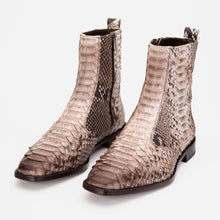 Load image into Gallery viewer, The Boss Natural Pythn Snk Zip-Up Leather Men Boot Limited Edition