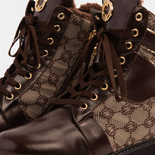 Load image into Gallery viewer, The Boston Brown Leather Lace-Up Ankle Women Boot With a Side Zipper