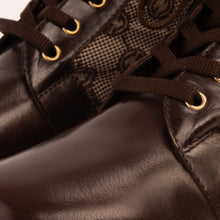 Load image into Gallery viewer, The Boston Brown Leather Lace-Up Ankle Women Boot With a Side Zipper