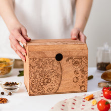 Load image into Gallery viewer, Wooden Recipe Box – Pizza Lovers Edition