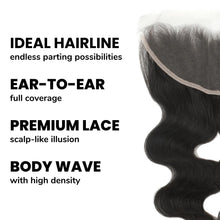 Load image into Gallery viewer, Brazilian Body Wave 13x4 HD Lace Human Hair Frontal