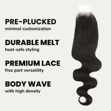 Load image into Gallery viewer, Brazilian Body Wave 2x6 HD Lace Human Hair Closure