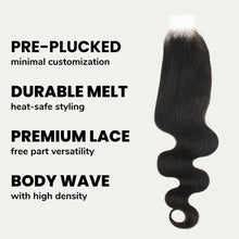 Load image into Gallery viewer, Brazilian Body Wave 2x6 Transparent Lace Human Hair Closure