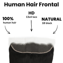 Load image into Gallery viewer, Brazilian Straight 13x4 HD Lace Human Hair Frontal