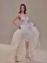 Load image into Gallery viewer, Bridal Petticoat with Corsage and Hard Net Tulle Underskirt  ,Wedding Crinoline with Petticoat Netting Fabric