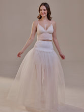 Load image into Gallery viewer, Bridal Petticoat with Corsage and Hard Net Tulle Underskirt  ,Wedding Crinoline with Petticoat Netting Fabric
