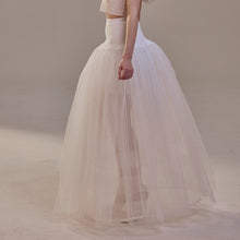Load image into Gallery viewer, Bridal Petticoat with Corsage and Hard Net Tulle Underskirt  ,Wedding Crinoline with Petticoat Netting Fabric