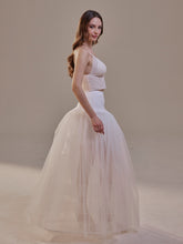 Load image into Gallery viewer, Bridal Petticoat with Corsage and Hard Net Tulle Underskirt  ,Wedding Crinoline with Petticoat Netting Fabric