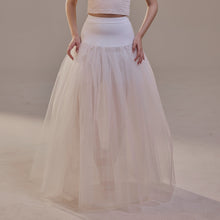 Load image into Gallery viewer, Bridal Petticoat with Corsage and Hard Net Tulle Underskirt  ,Wedding Crinoline with Petticoat Netting Fabric