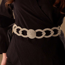 Load image into Gallery viewer, Elegant Silver Wedding Belt- Bridal Sash Belt, Jeweled  Belt