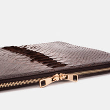 Load image into Gallery viewer, The Varese Brown Hand-Painted Python Leather 14” Laptop Portfolio