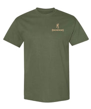 Load image into Gallery viewer, Browning Crosshair Buck (Military Green) - Mens T-Shirt