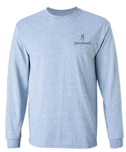 Load image into Gallery viewer, Browning Signature Buckmark (Sport Grey) - Mens Long Sleeve T-Shirt (Closeout)