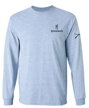 Load image into Gallery viewer, Browning Whitetail Flag (Sport Grey) - Mens Long Sleeve T-Shirt (Closeout)