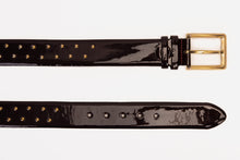 Load image into Gallery viewer, The Jupiter Burgundy Patent Leather Spike Leather Belt