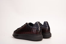Load image into Gallery viewer, The Adler Navy Blue &amp; Burgundy Snk Leather Men Sneaker Limited Edition