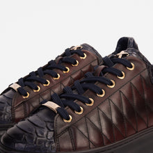 Load image into Gallery viewer, The Adler Navy Blue &amp; Burgundy Snk Leather Men Sneaker Limited Edition