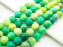 Load image into Gallery viewer, Top Quality Natural Green Opal Faceted Round Beads, 6mm/8mm/10mm/12mm/14mm Natural Beads,15.5" Full Strand, SKU#U182
