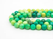 Load image into Gallery viewer, Top Quality Natural Green Opal Faceted Round Beads, 6mm/8mm/10mm/12mm/14mm Natural Beads,15.5" Full Strand, SKU#U182