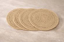 Load image into Gallery viewer, Malibu Handwoven Scallop Placemats