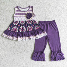 Load image into Gallery viewer, Sleeveless ruffle tunic match pants girls boutique clothes