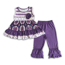 Load image into Gallery viewer, Sleeveless ruffle tunic match pants girls boutique clothes