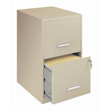 Load image into Gallery viewer, Locking 2-Drawer Vertical File Cabinet in Putty Color