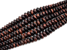 Load image into Gallery viewer, 8-18mm High Quality Natural Red Tiger Eye Graduated, Rondelle Smooth/Faceted Gemstone Beads, 15inch strand, SKU#U191/U201